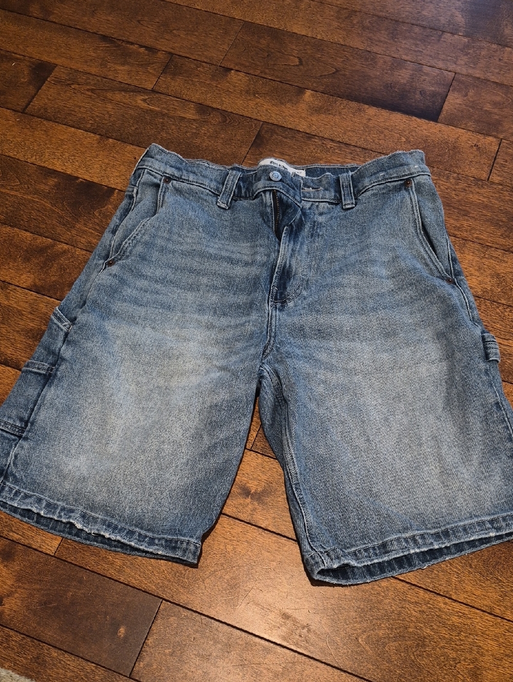 Hollister Light Blue Denim Cargo Shorts